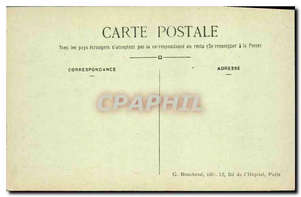 Paris — Sainte-Chapelle — Portal der Oberen Kapelle — G. Bouchetel, Verlag - Rückseite
