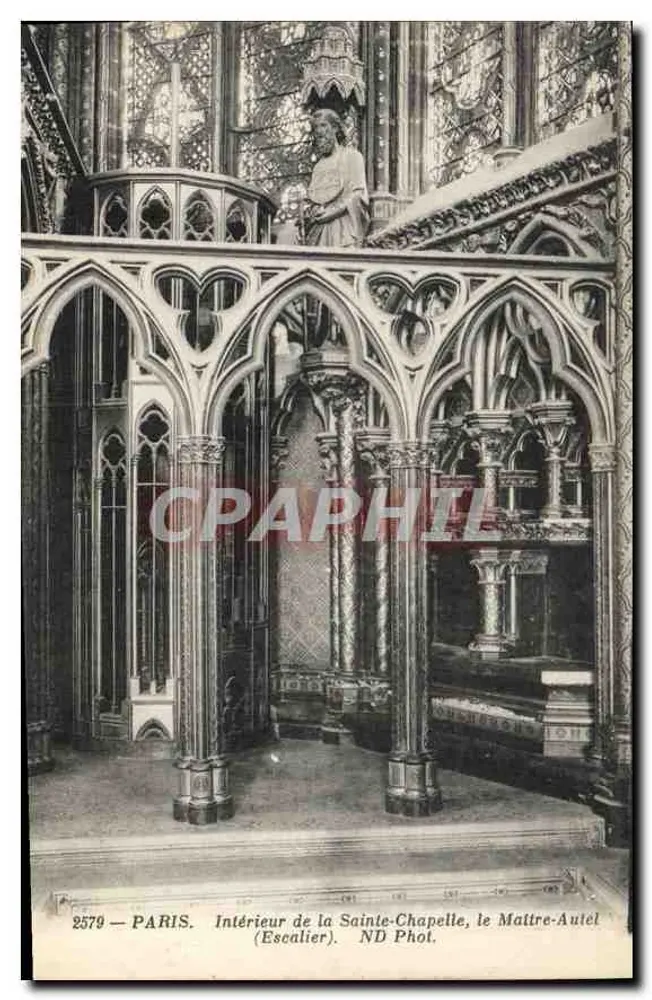 Paris — Innenansicht der Sainte-Chapelle, der Hochaltar (Treppe) — ND Fotografie, Nr. 2579 - Vorderseite