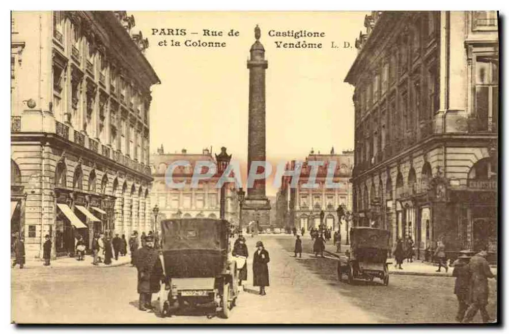 Paris – Rue de Castiglione und die Vendôme-Säule — L. D. - Vorderseite