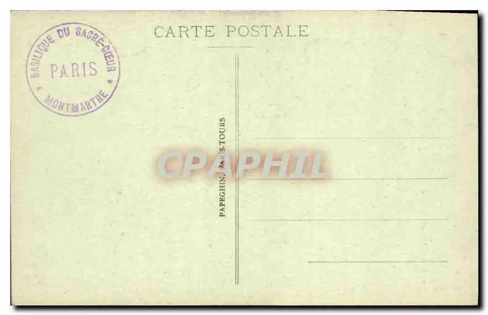 Paris - Die Basilika des Heiligen Herzens mit der monumentalen Treppe — A.P. n°462 - Rückseite
