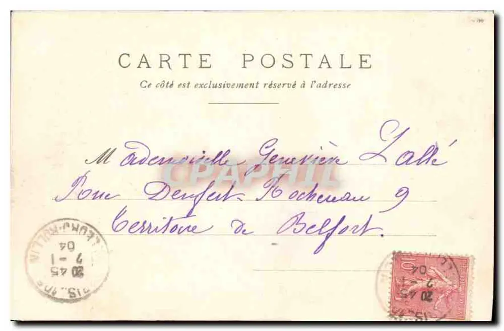Colégio da França (interior) — vista da praça com estátua — editor Paris, n° 108 - Verso