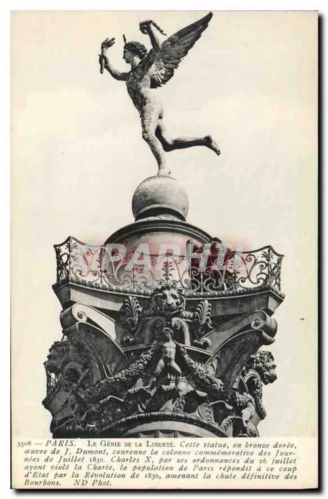 Paryż — Genie Wolności na komendacie z okazji dni 1830 — ND Fot. n° 3508 - Awers