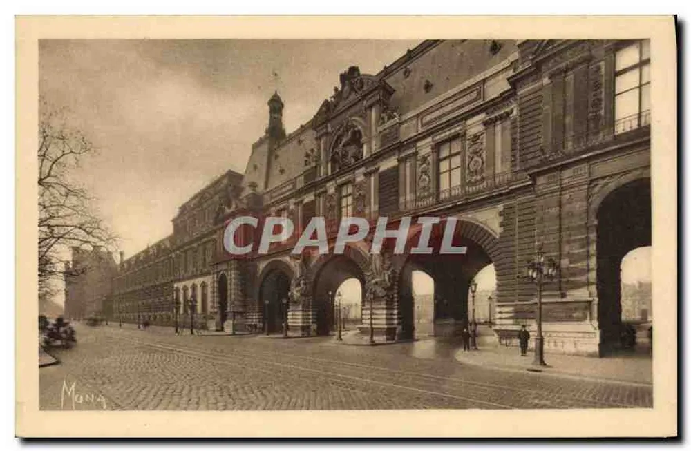 Paris - Die Tore des Louvre — Nahe der Seine — Verlag Mang, Nr. 2/33 - Vorderseite