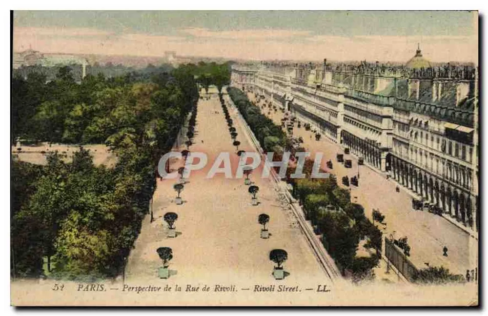 Paris — Perspectiva da Rue de Rivoli — LL. - Frente