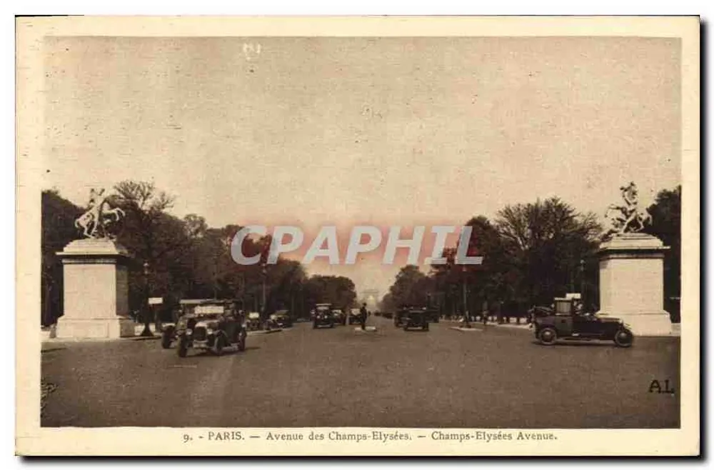 Paris — Avenida dos Campos-Élisée — editor A. L. - Frente