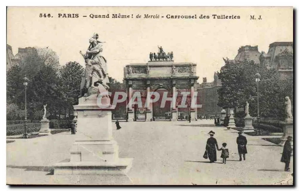 Paris — Quand Même ! von Mercié — Carrousel des Tuileries — M. J. - Vorderseite