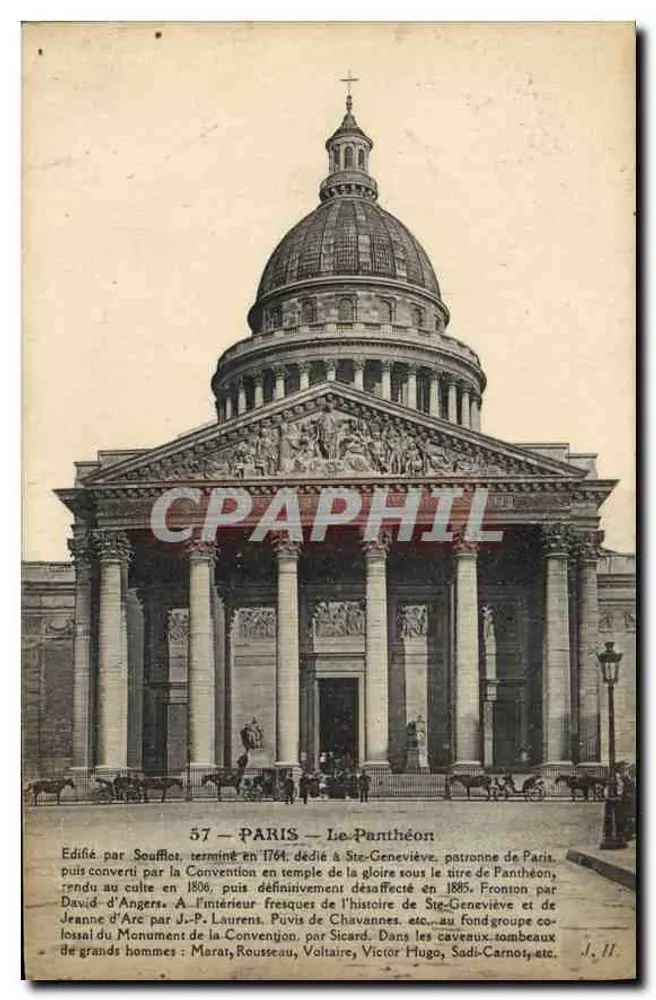 Paris — O Panteão — Editado por Soufflot - Frente