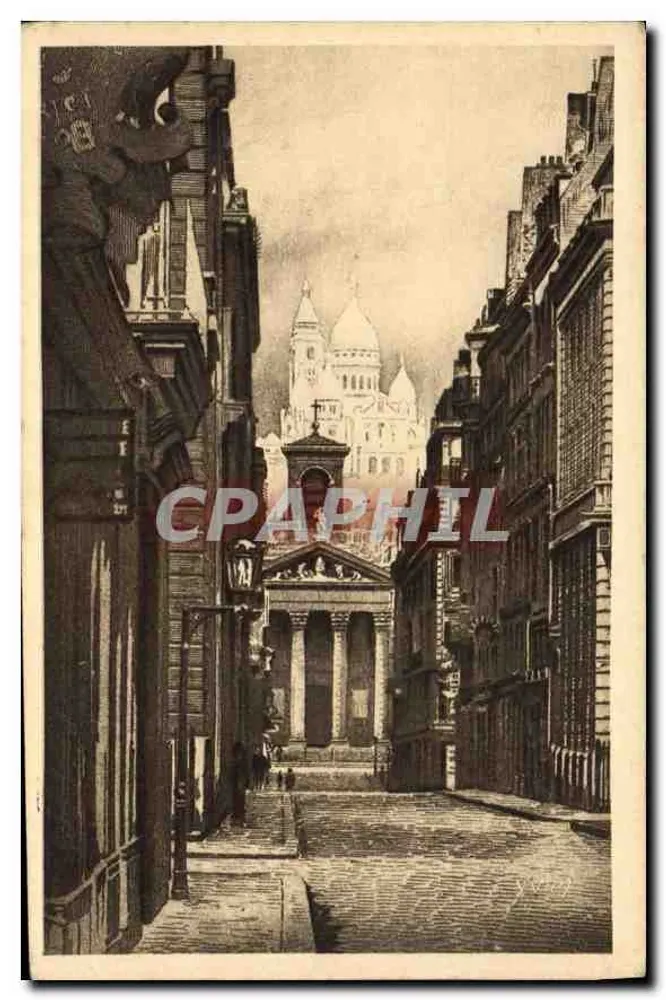 Paris — Ansicht des Sacré-Cœur von der Rue Lafayette — Verlag: Le Sacré-Cœur, Nr. 112 - Vorderseite