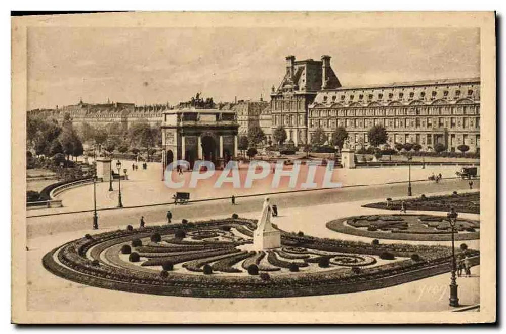 Place du Carrousel — Paris — Edição de Arte YVON, Série 8, n° 142 - Frente