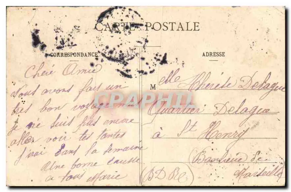Paris - Avenida dos Campos Elísios — carta postal n°492 - Verso