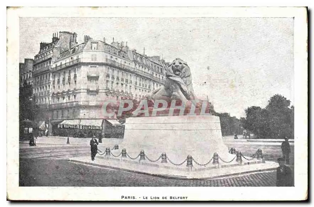Paris - O Leão de Belfort — editor S. Raphael Guinguinaud - Frente