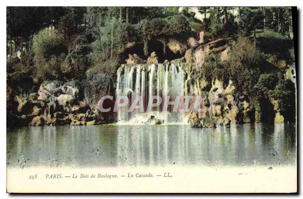 Parigi — Il Bois de Boulogne — La Cascata — LL. — n° 258 - Recto