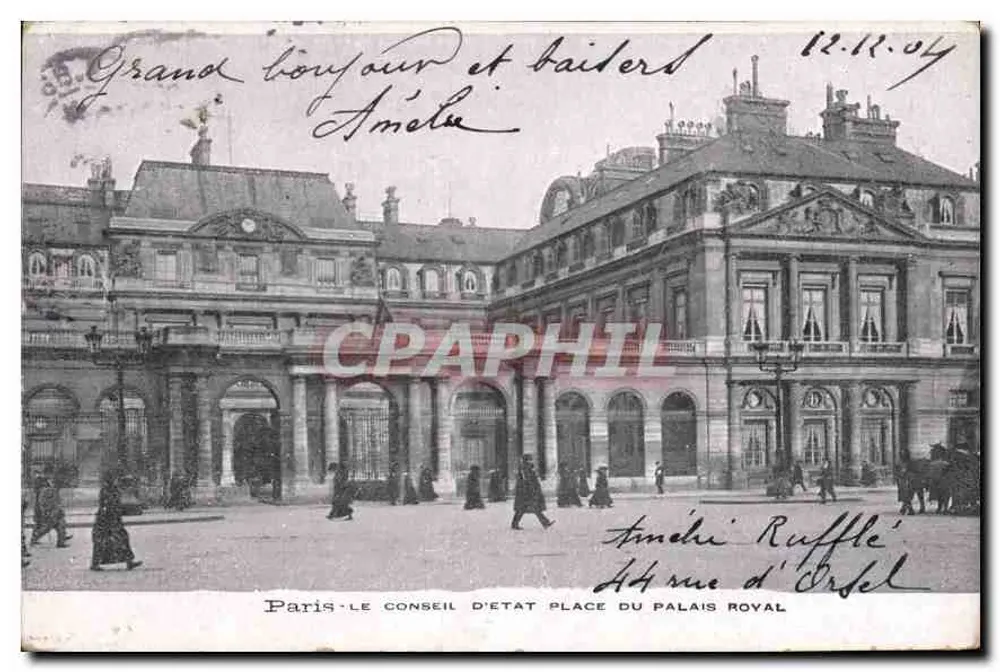 Paris - Der Conseil d'État, Place du Palais Royal — Verlag Amélie Ruffle - Vorderseite