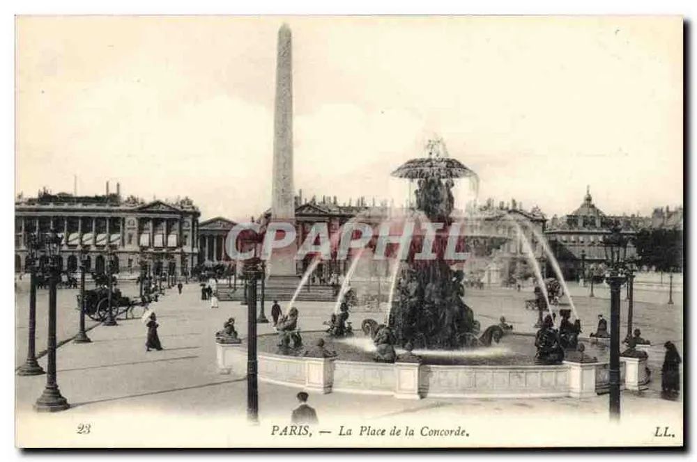 Paryż — Plac Concordii — LL. n°23 - Awers