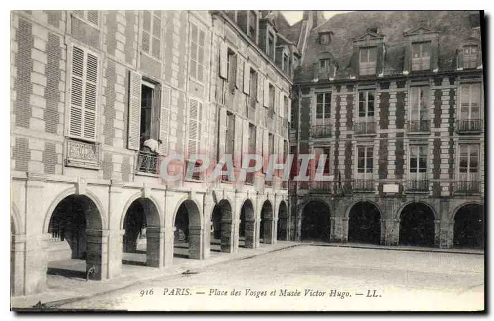 Paris — Place des Vosges und Musée Victor Hugo — LL. n° 916 - Vorderseite