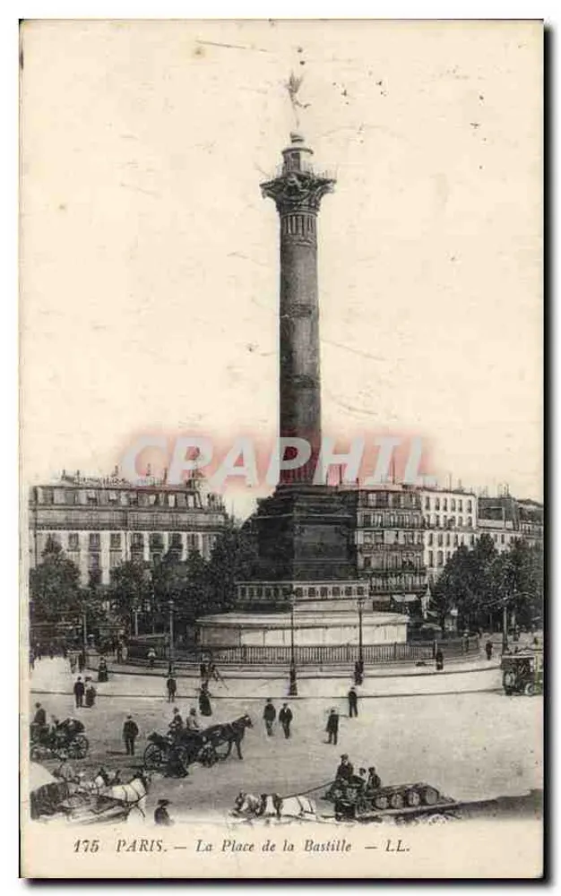 Paris — A Praça da Bastilha — LL. n° 175 - Frente