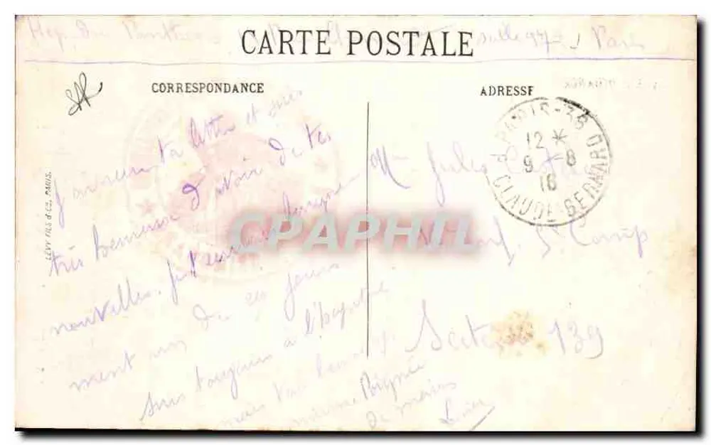 Paris — A Praça da Bastilha — LL. n° 175 - Verso