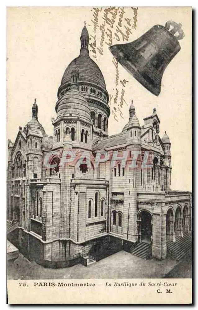 PARIS-Montmartre — Die Basilika des Heiligen Herzens — C. M. - Vorderseite
