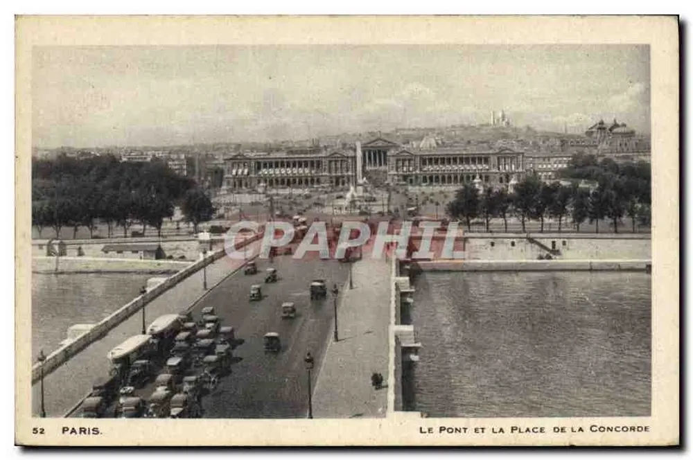 Paris — Die Brücke und Place de la Concorde — n°52 - Vorderseite