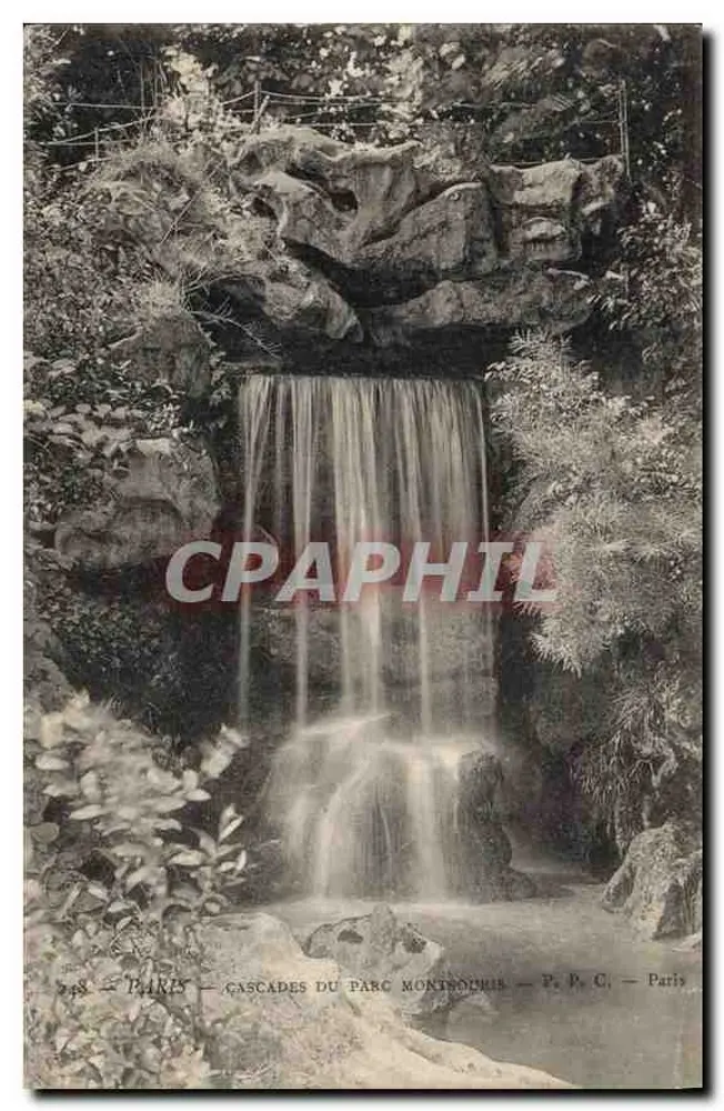 Wasserfälle des Parks Montsouris — Paris — P. P. C. — Paris - Vorderseite