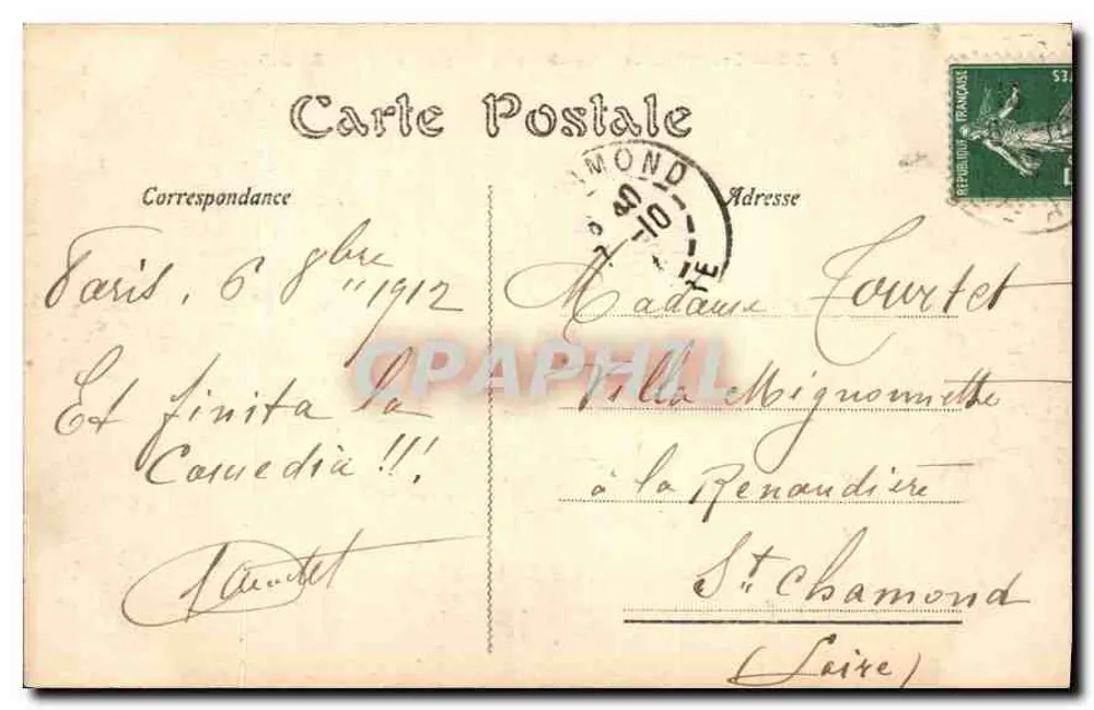 Paris - Les Invalides - Túmulo de Napoleão I — editor Rivoli, n° 504 - Verso