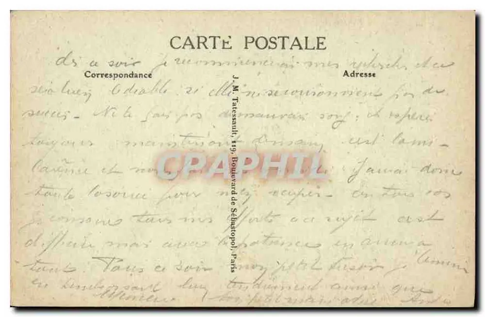 Paris — Catedral de Notre-Dame — J. M. T., Paris - Verso