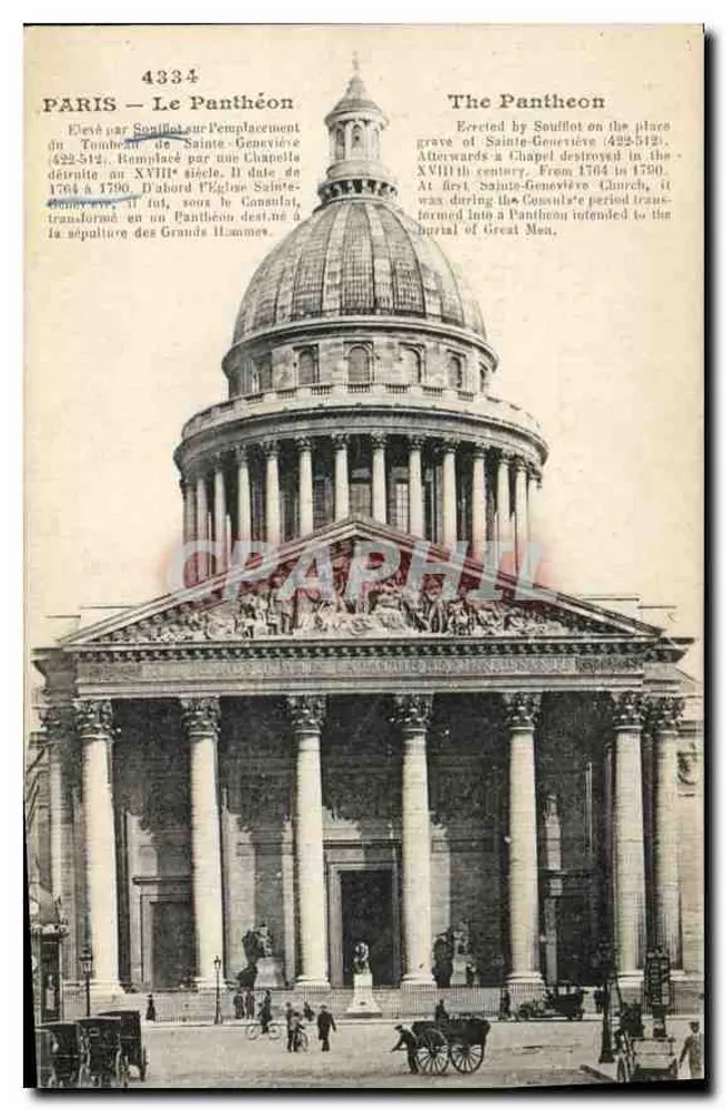 PARIS — O Panteão — editor desconhecido, n° 4334 - Frente