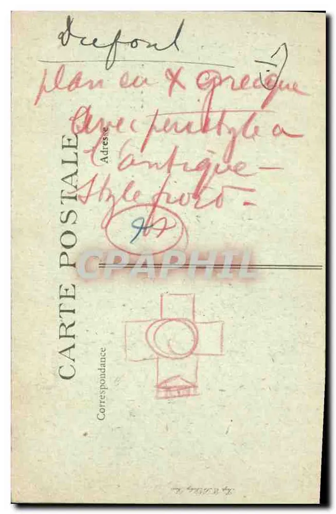 PARIS — O Panteão — editor desconhecido, n° 4334 - Verso