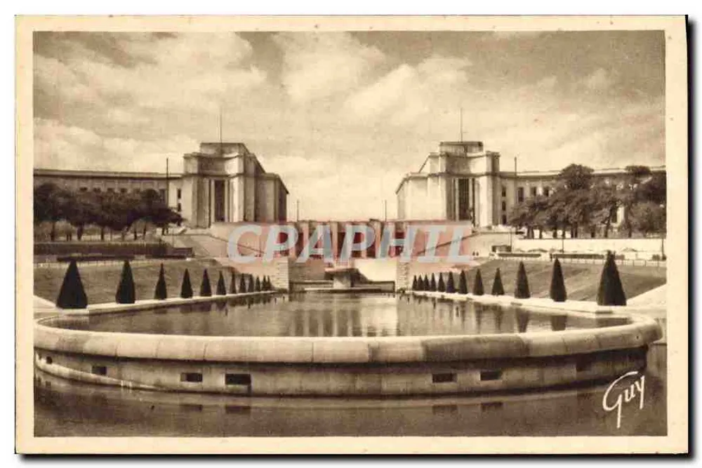 Palast von Chaillot — Ausblick aus den Gärten — Verlag Guy, Nr. 1.010 - Vorderseite