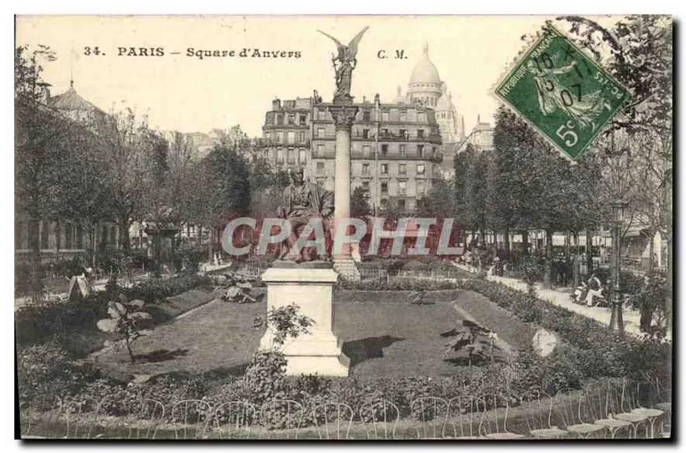 Paris – Praça de Anvers — C.M. — n°34 - Frente