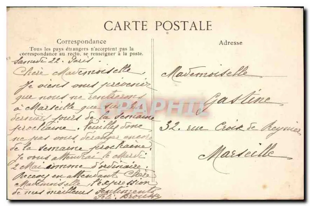 PARIS — Rue Soufflot y el Panteón — Editor E.P.D. - Reverso
