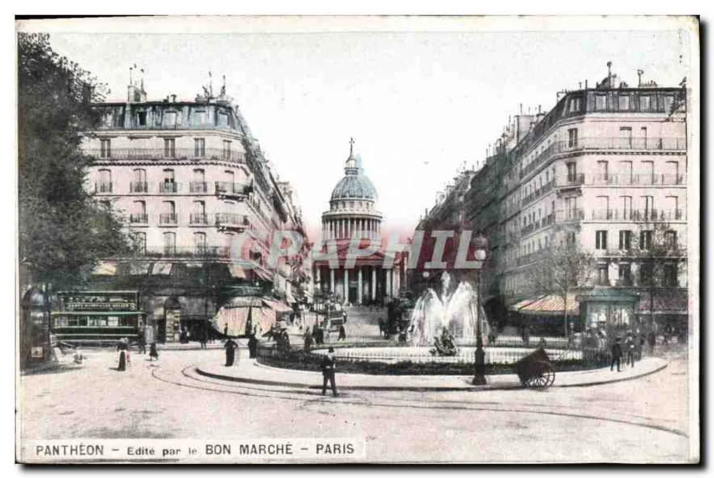 Panthéon — Place du Panthéon — Editée par le Bon Marché — Paris - Frente