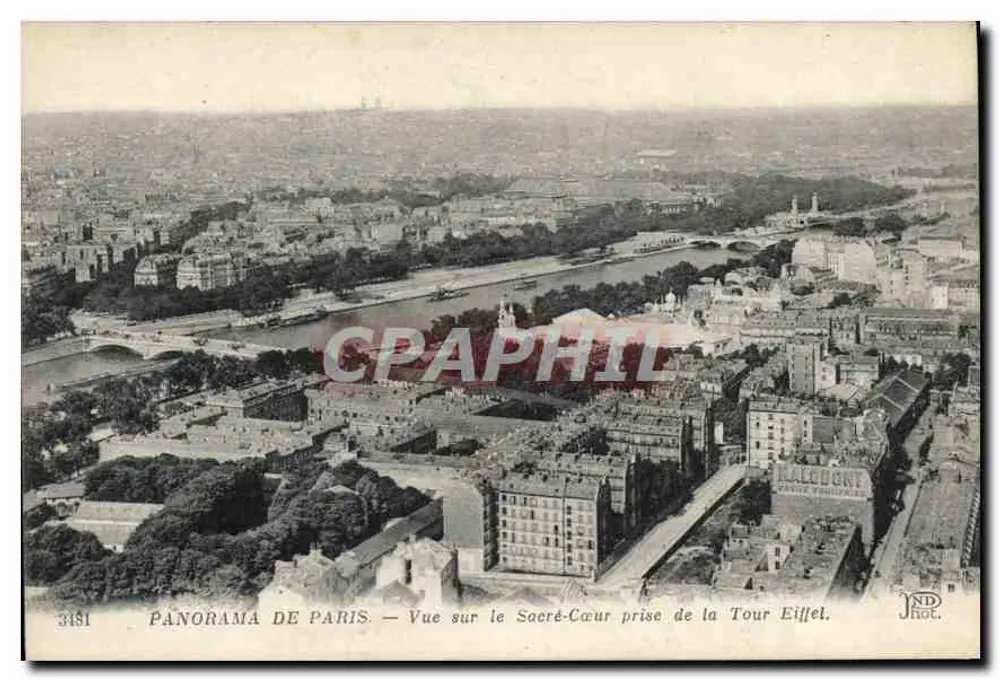 Panorama von Paris — Ansicht des Sacré-Cœur von der Eiffelturm — JND Phot. - Vorderseite