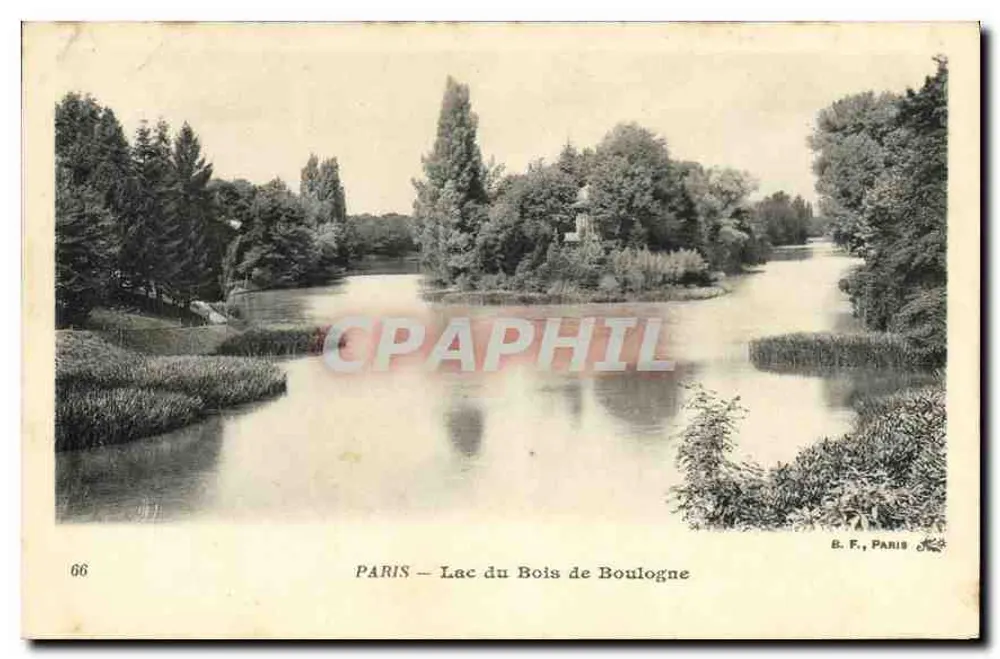 PARIS — Lago do Bois de Boulogne — B. F., PARIS - Frente