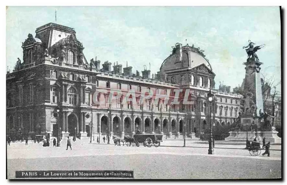París - El Louvre y el Monumento de Garobetta — Graphil - Anverso