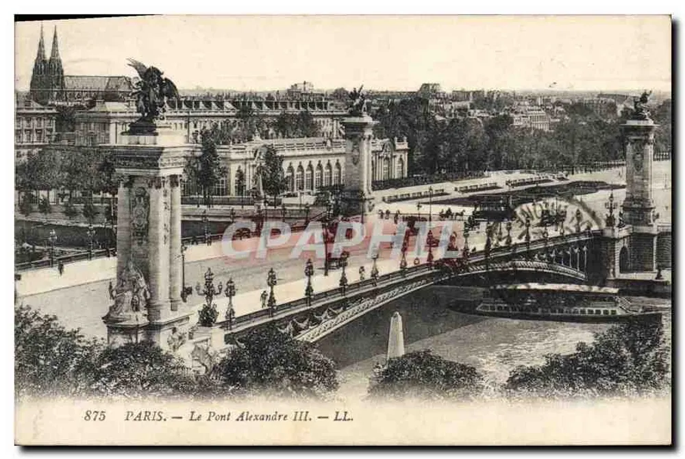 Paris — O Ponte Alexandre III — LL. n° 875 - Frente