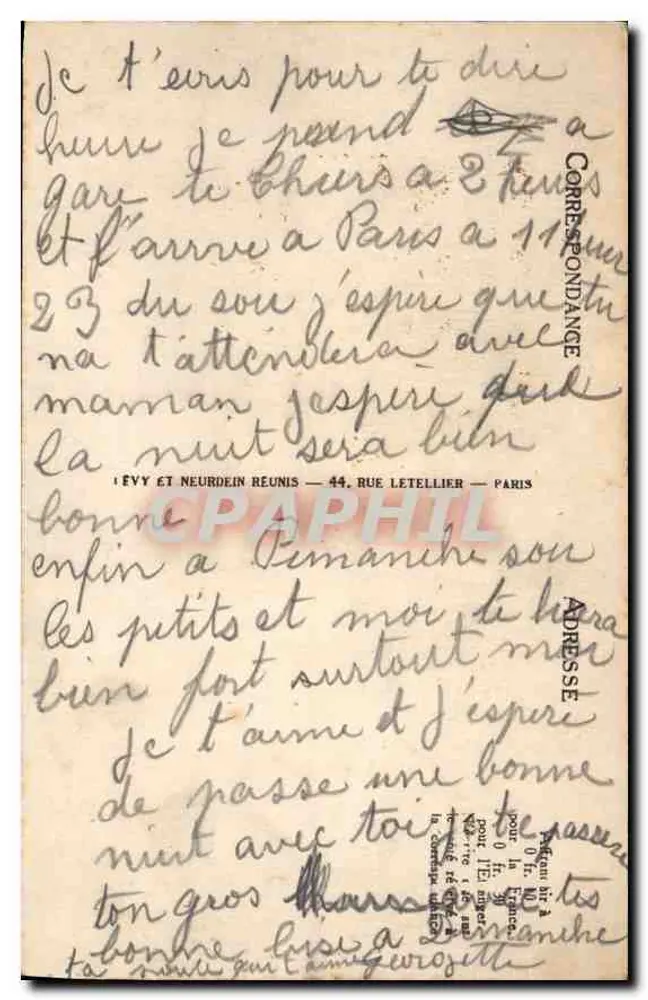 Paris - O Hotel de Ville - LL. - n°119 - Verso
