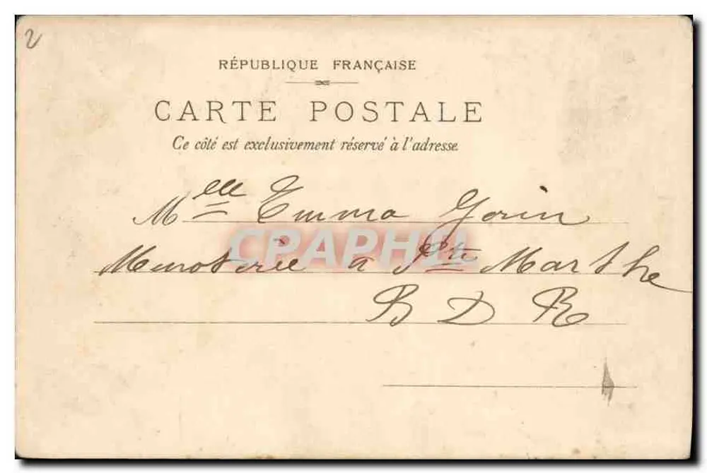 Igreja da Madeleine — Paris — editor Janettys, n° série RL 4 Lo 4 D 1905 - Verso