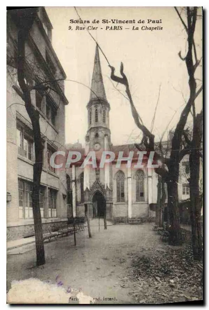 Schwestern von St-Vincent de Paul — La Chapelle, 9 Rue Cler — Verlag: Paris, rod. interd. - Vorderseite