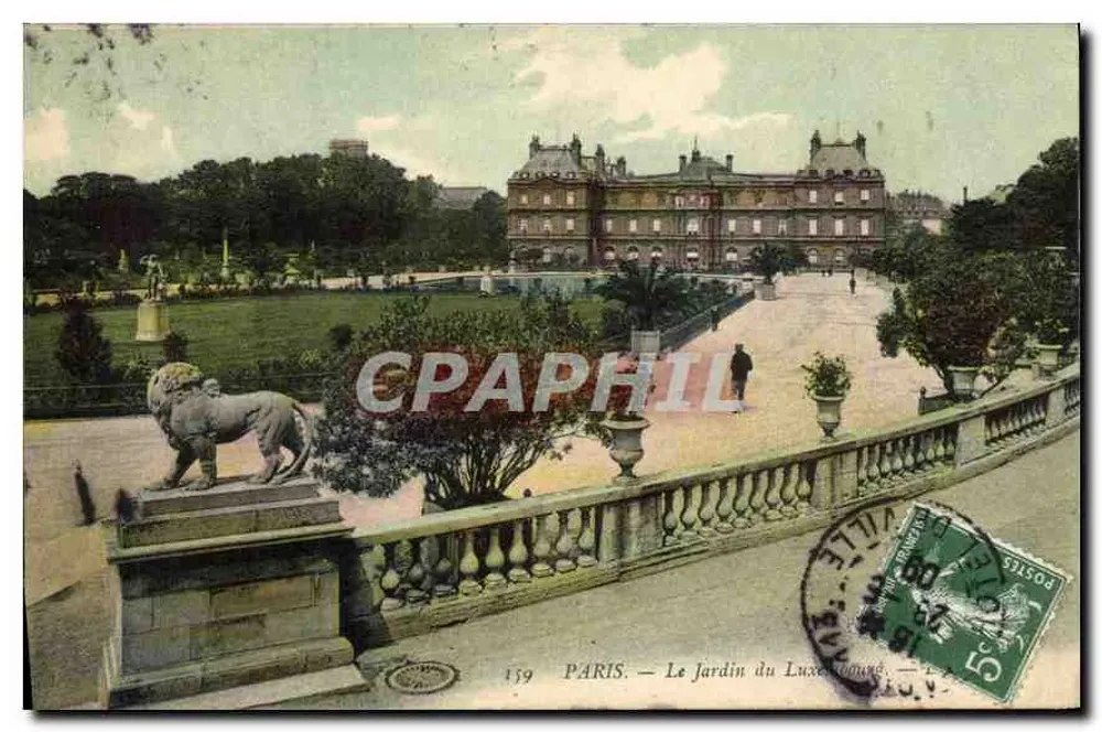 PARIS — O Jardim do Luxembourg — editor não identificado, n° de série 139 - Frente