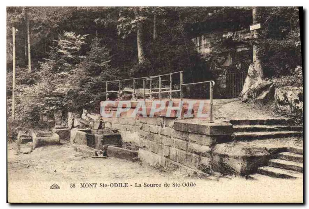 Monte Ste-Odile - A Fonte de Ste Odile — série 58, editada pela Associação dos Artes Aplicadas - Frente