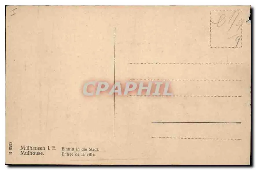 Mulhouse — Entrada da cidade — R 8530 - Verso