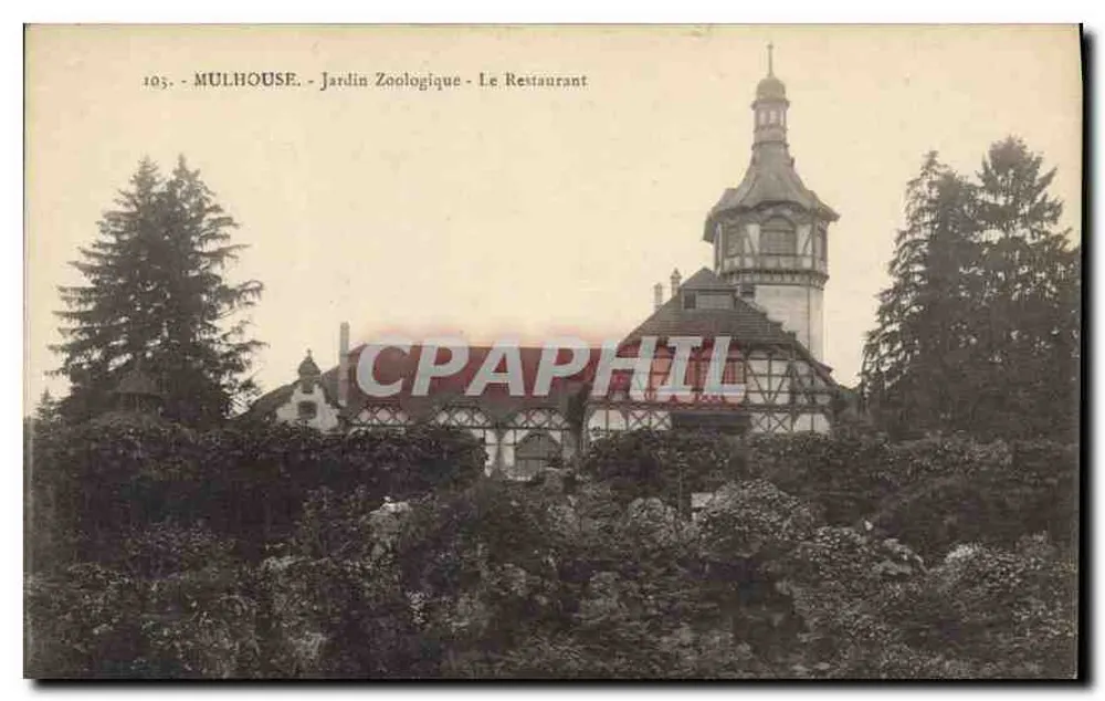 Mulhouse - Zoologischer Garten - Das Restaurant - Vorderseite
