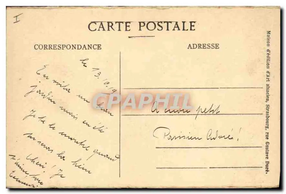 Mulhouse (Haut-Rhin) — Parque Salvator — Maison d'édition d'Art Alsacien, Strasbourg - Verso
