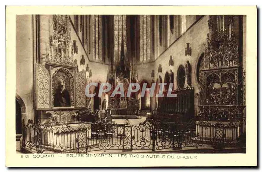 Colmar — Kirche St-Martin — Die drei Altäre des Chors - Vorderseite