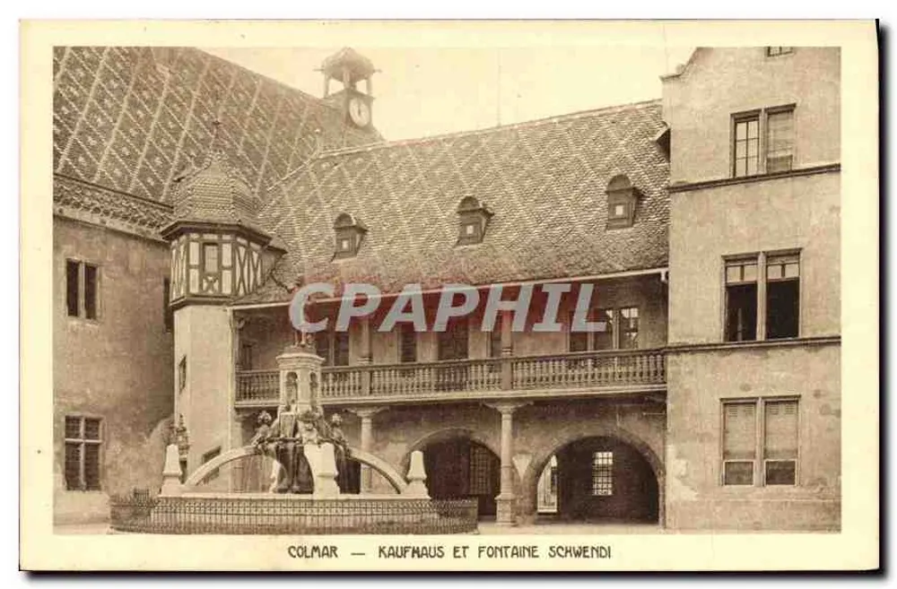 Colmar — Kaufhaus und Fontäne Schwendi — Braun und Cie, Dornach - Vorderseite