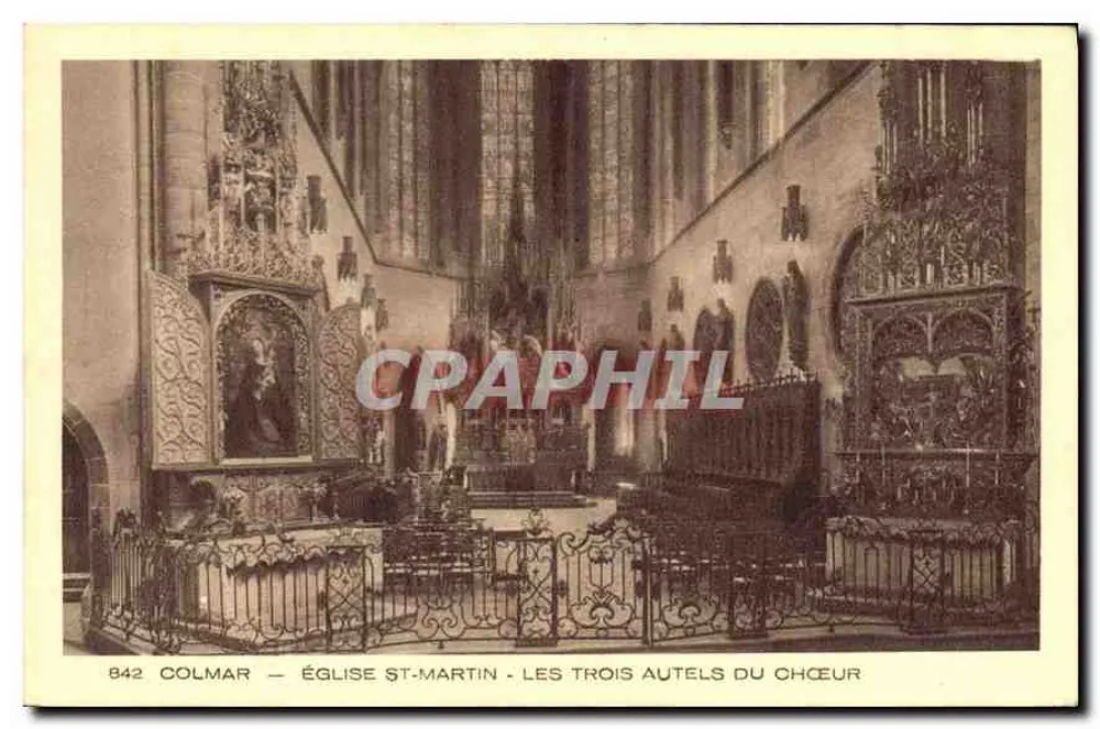 Colmar — Kirche St-Martin — Die drei Altäre des Chors - Vorderseite