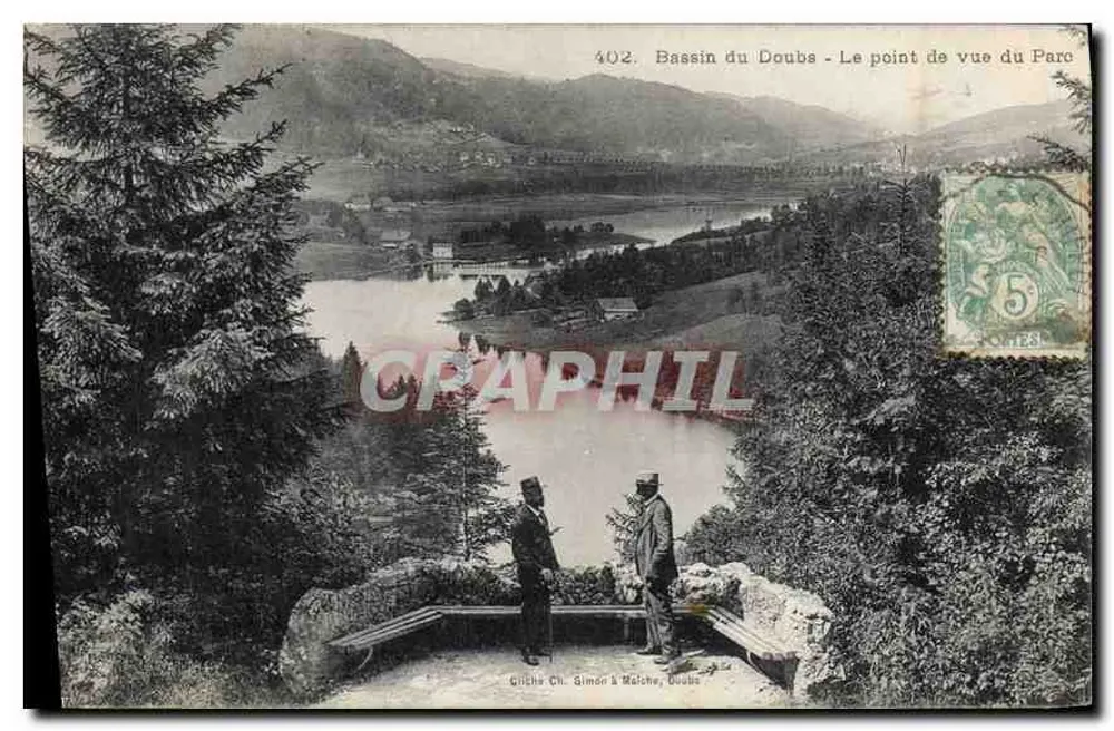 Bassin du Doubs - Der Blick vom Park — Gîche Ch. Simon & Malche, Doubs, n°402 - Vorderseite