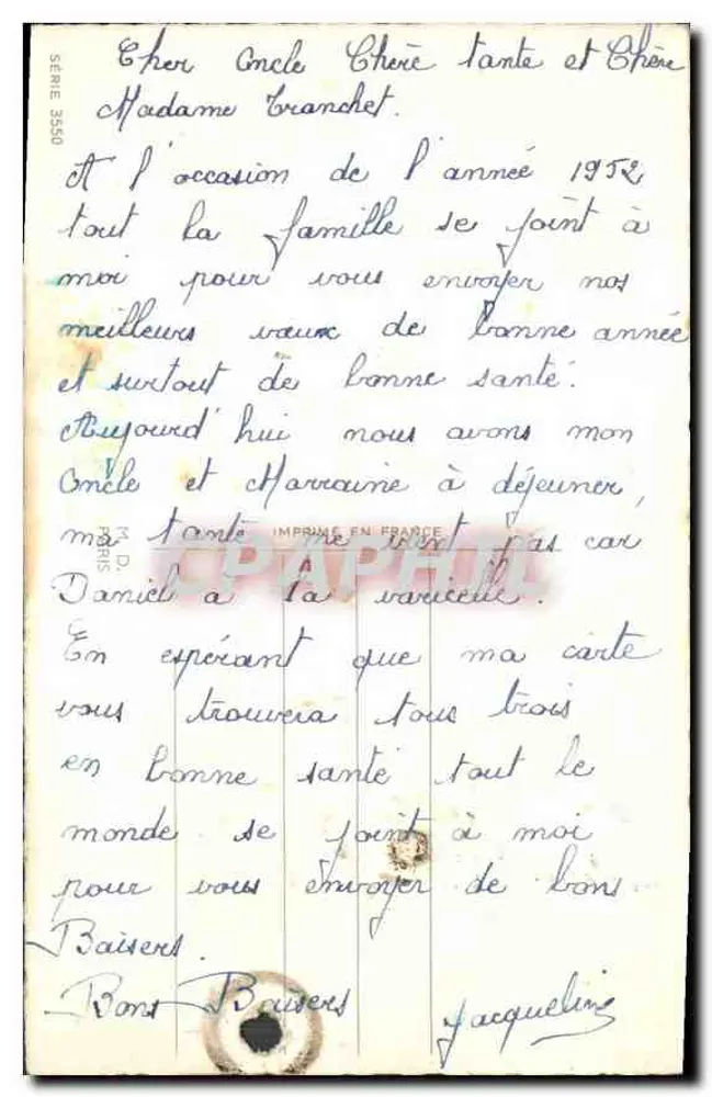 बर्फीला गांव — वाइओल के डिज़ाइन — प्रकाशक क्रैफाइट, श्रृंखला 3550 - पीछे