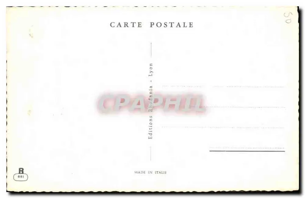 Arranjo de flores — Feliz aniversário — Edições Rhodania, Lyon, n° 851 - Verso